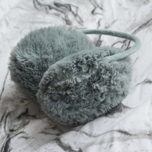 Grey Fuzzy Earmuffs - Picture 3 of 6